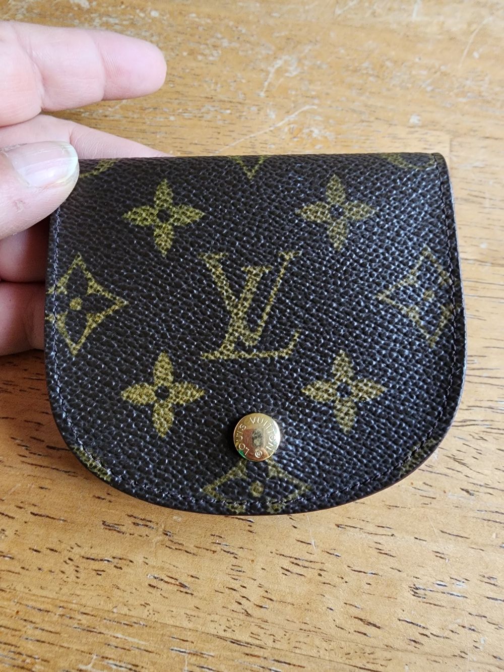 pre-owned Louis Vuitton Monogram Porte-Monnaie Gousset coin purse